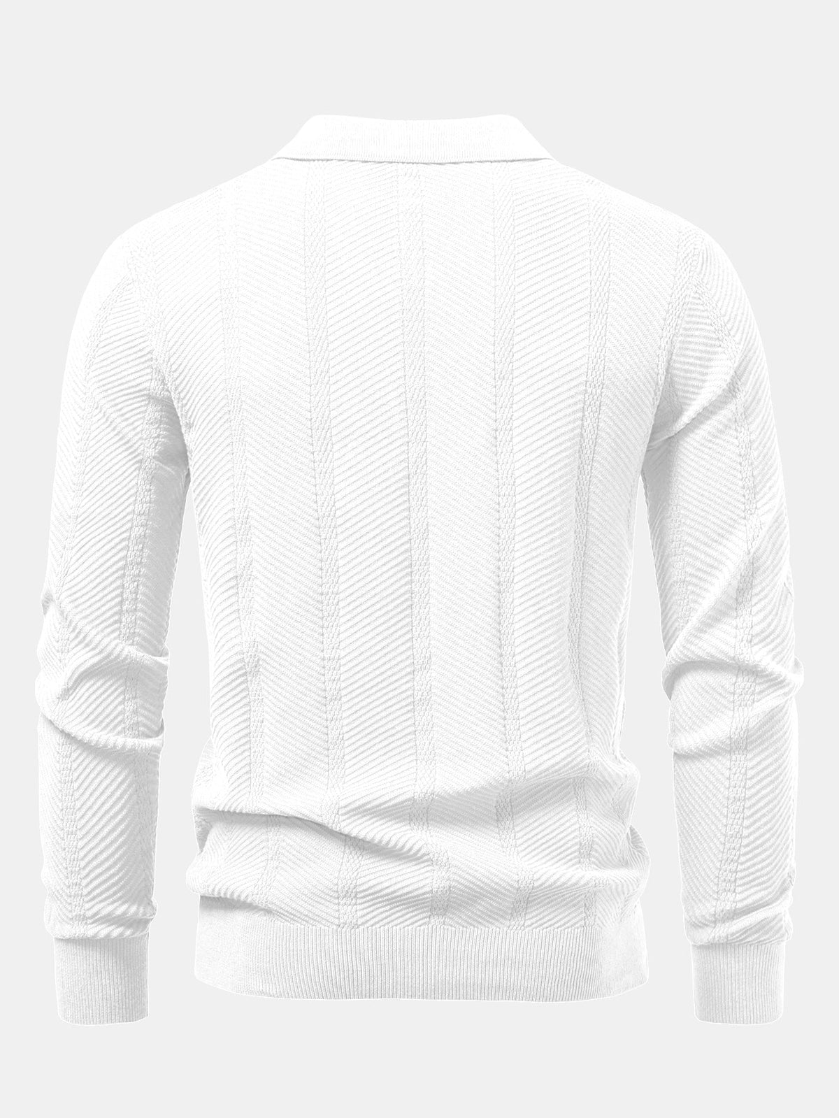 Polo de rayas cuello en V manga larga