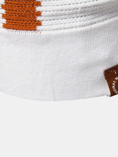 Conjunto polo rayas cuello V y lino
