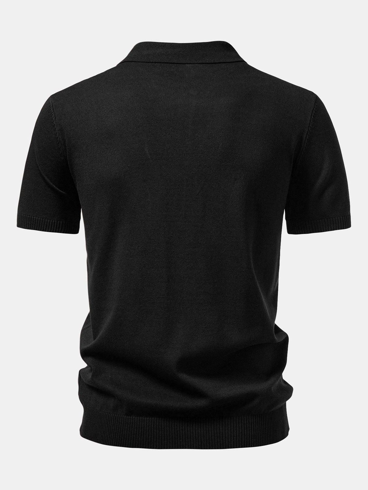 Polo jacquard Twist con cremallera