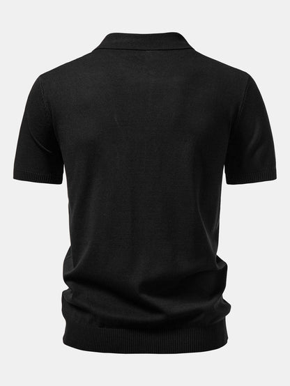 Polo jacquard Twist con cremallera