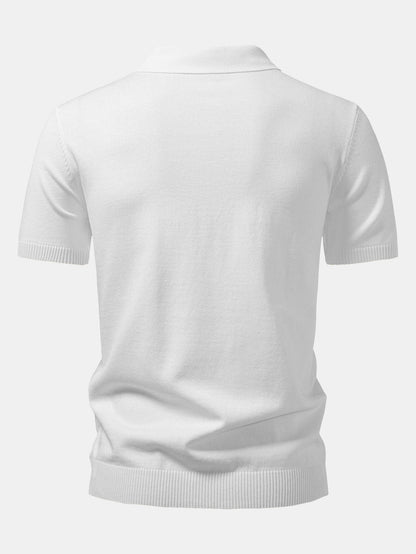 Polo jacquard Twist con cremallera