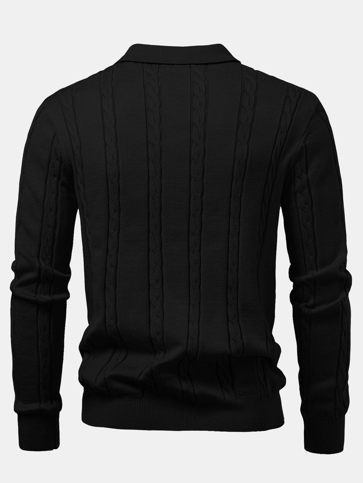 Polo de punto retorcido manga larga