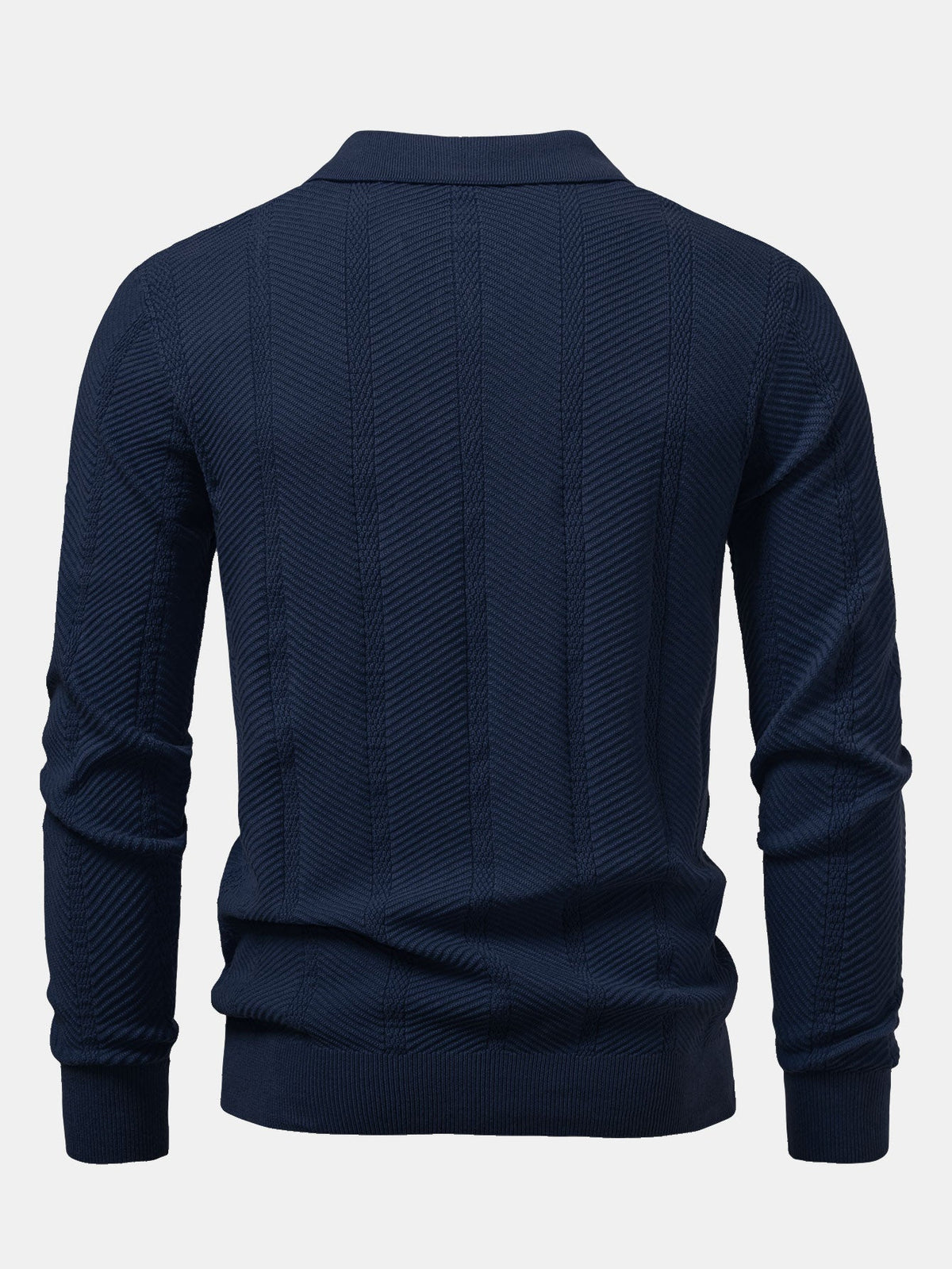 Polo de rayas cuello en V manga larga
