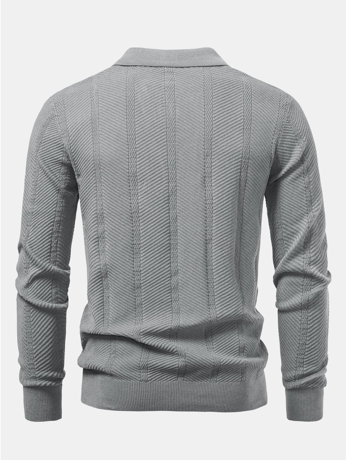 Polo de rayas cuello en V manga larga