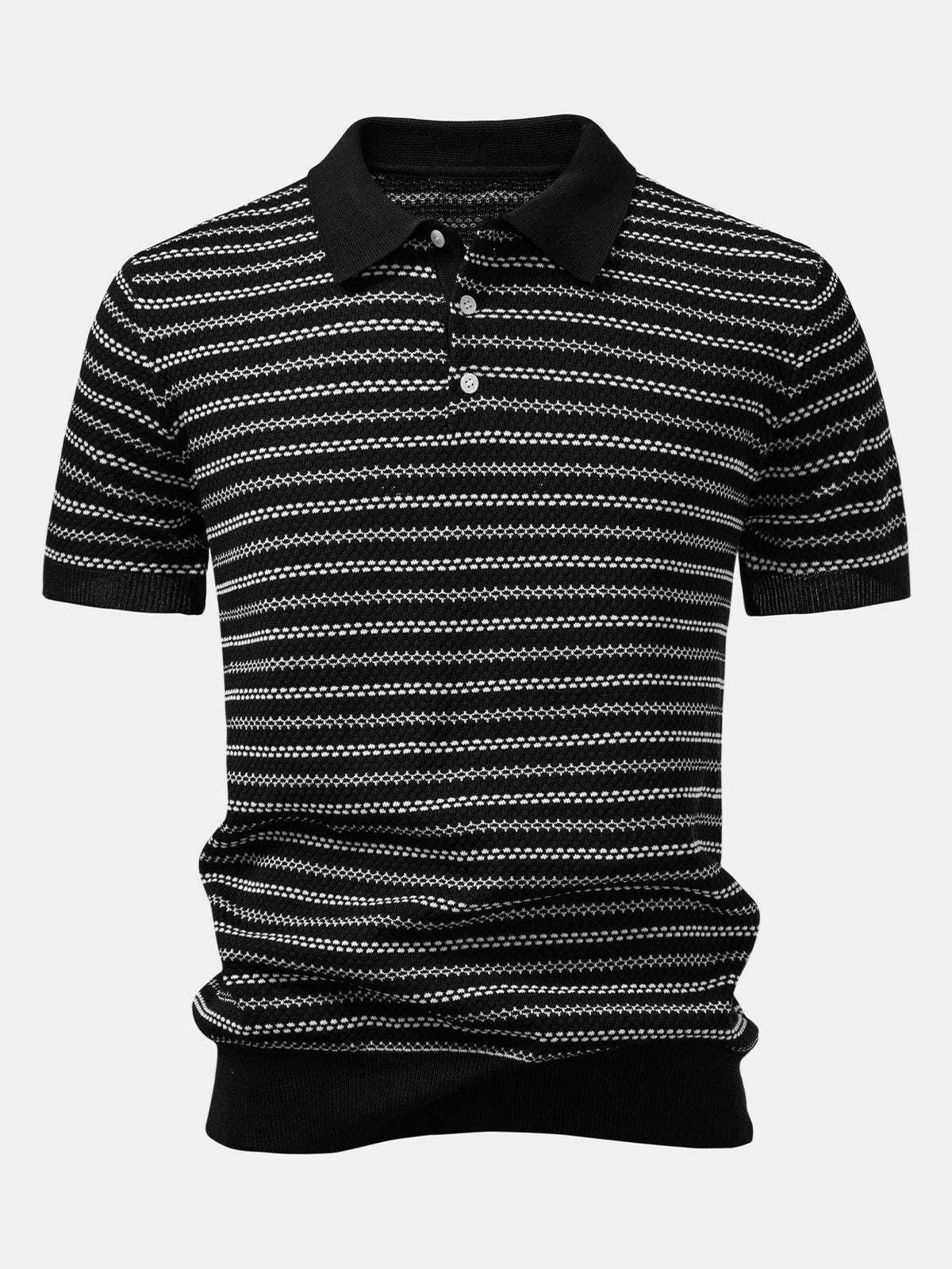 Polo de punto a rayas