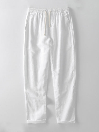 Conjunto polo rayas cremallera y lino