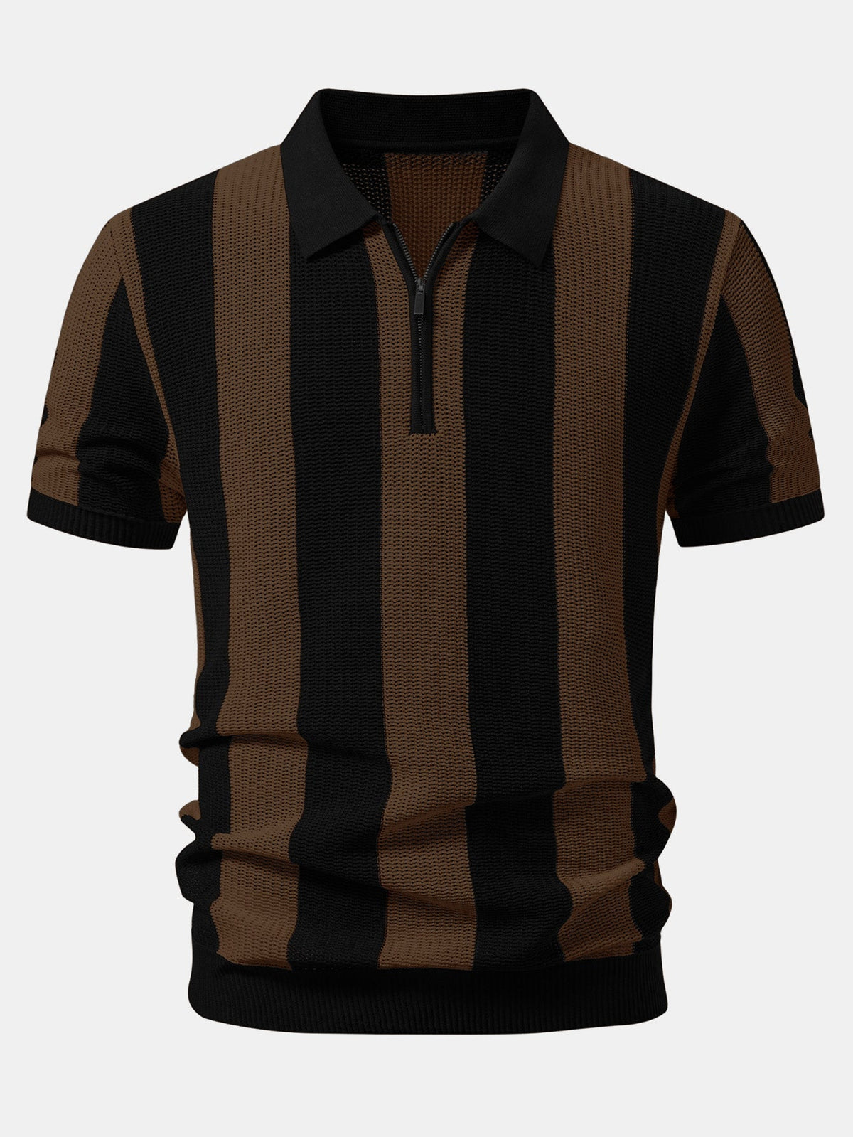 Conjunto polo calado cremallera y lino