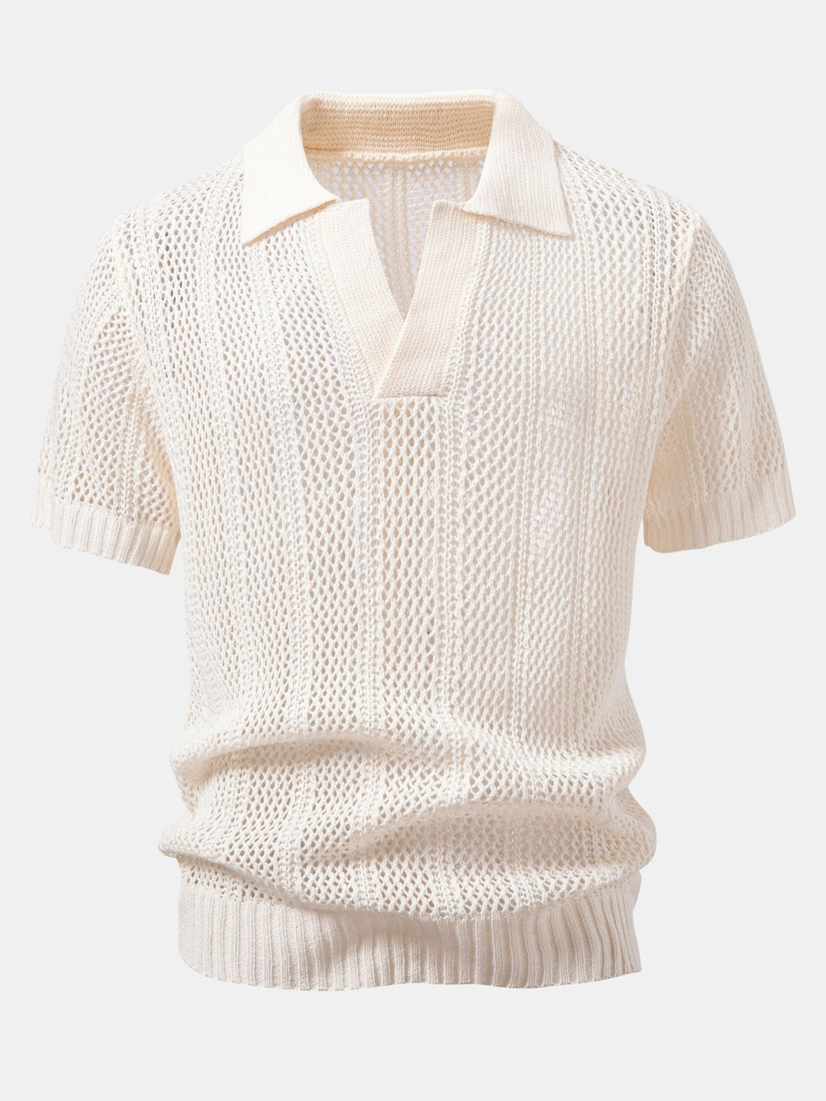 Polo de crochet cuello en V relajado