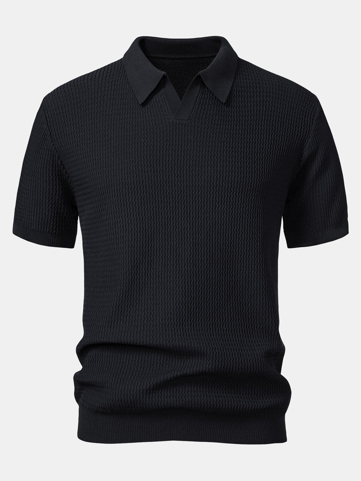 Conjunto polo jacquard y pantalón cónico