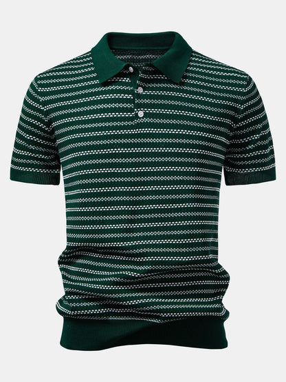 Polo de punto a rayas