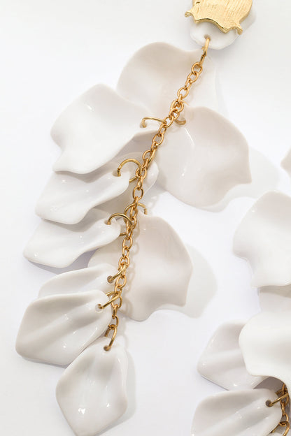 Pendientes de Gotas de Pétalos de Orquídea