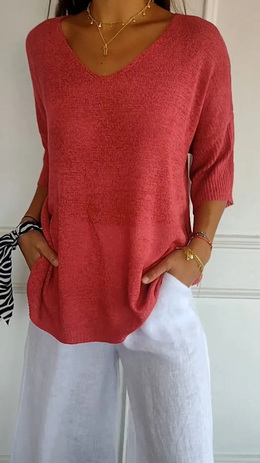 Jenifer | Hera Top atemporal con cuello en V