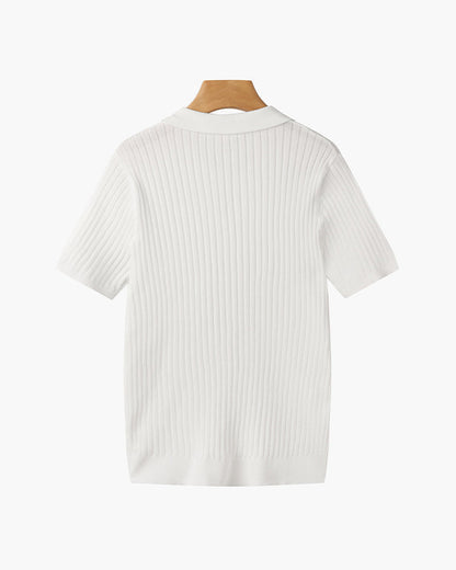 Polo casual cuello pico – Beige