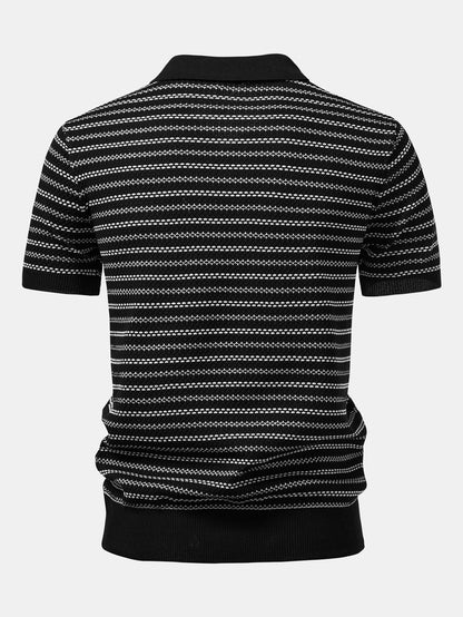 Polo de punto a rayas