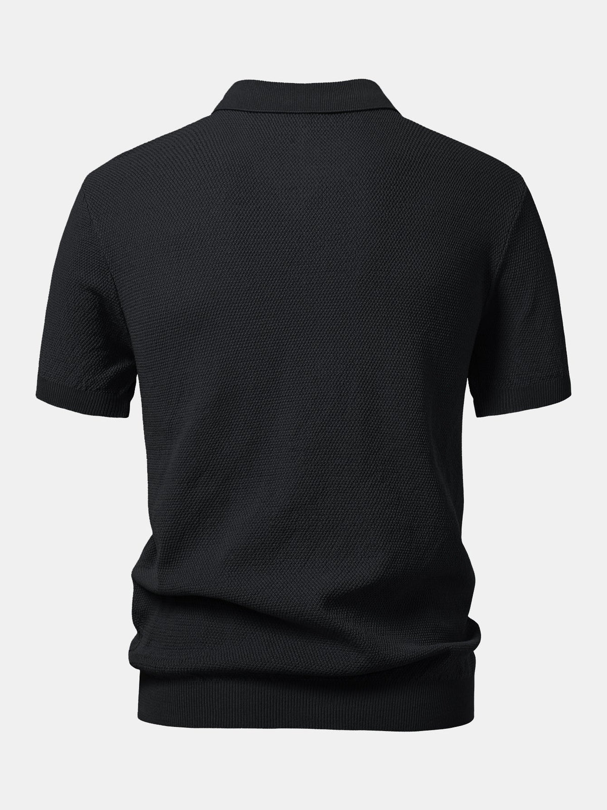 Polo de punto con cremallera texturizada