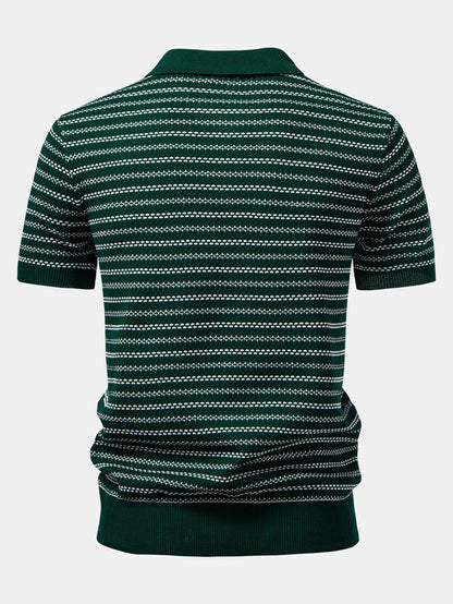 Polo de punto a rayas