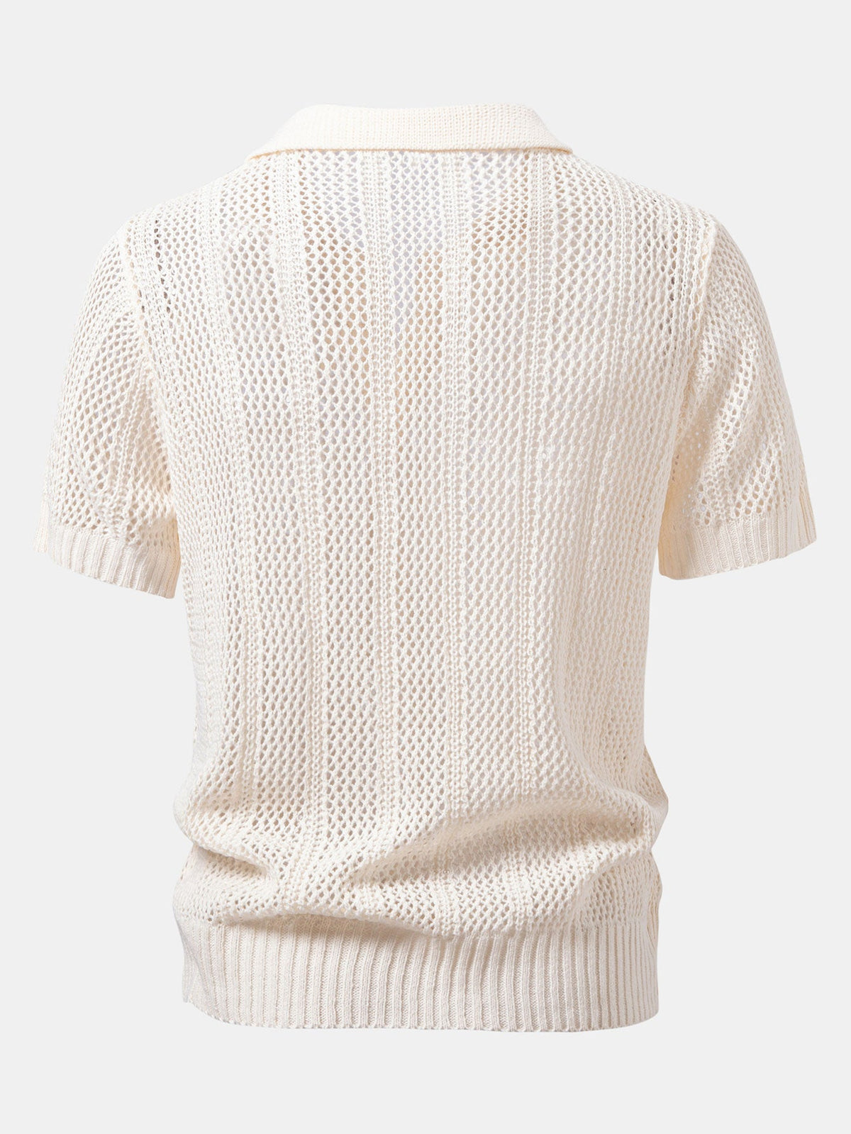 Polo de crochet cuello en V relajado