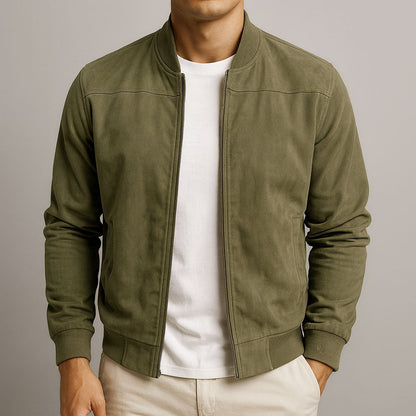 Chaqueta Hombre Estilo Urbano en Ante – Diseño Clásico y Versátil
