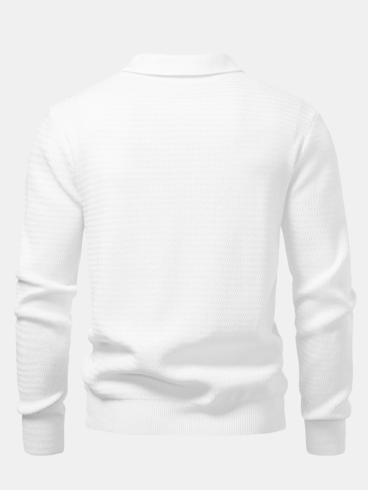Polo jacquard de ondas manga larga
