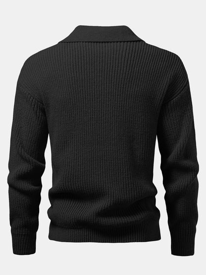 Polo de punto texturizado manga larga