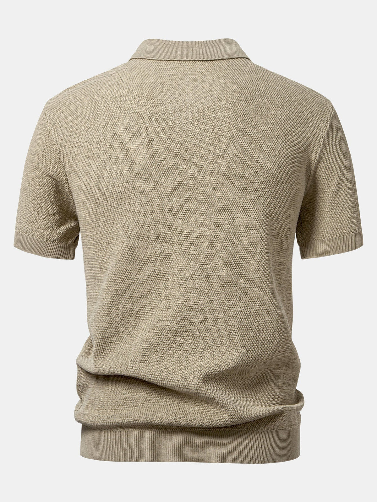 Polo de punto con cremallera texturizada