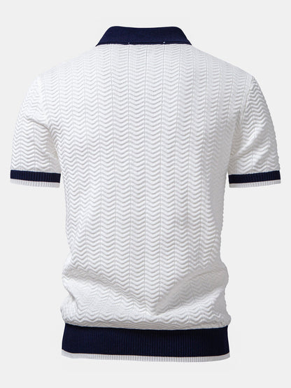 Conjunto polo texturizado y short chino