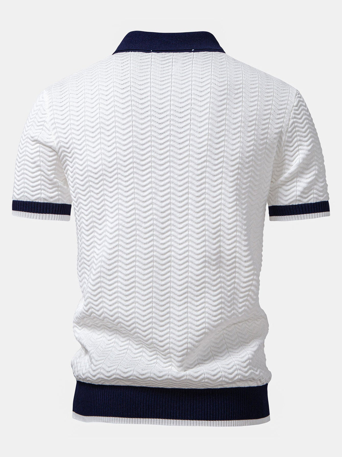 Conjunto polo texturizado y pantalón recto