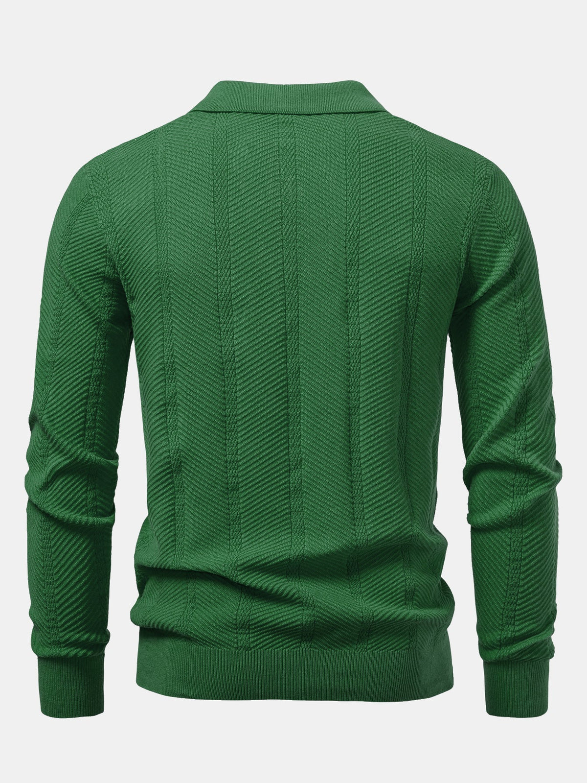Polo de rayas cuello en V manga larga