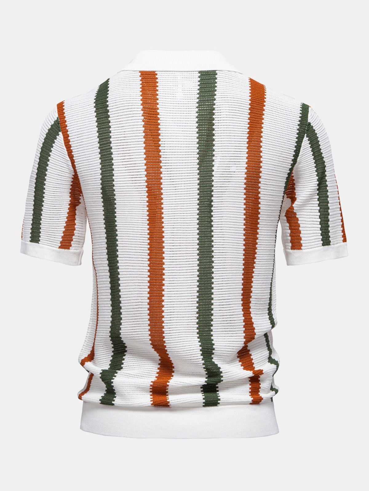 Conjunto polo rayas cuello V y lino