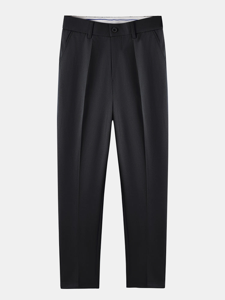 Conjunto polo textura y pantalón cónico