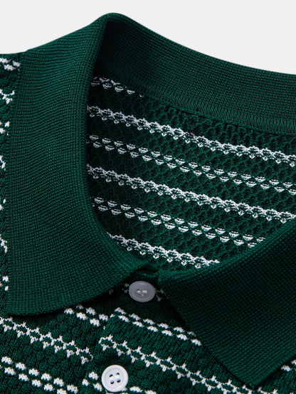 Polo de punto a rayas