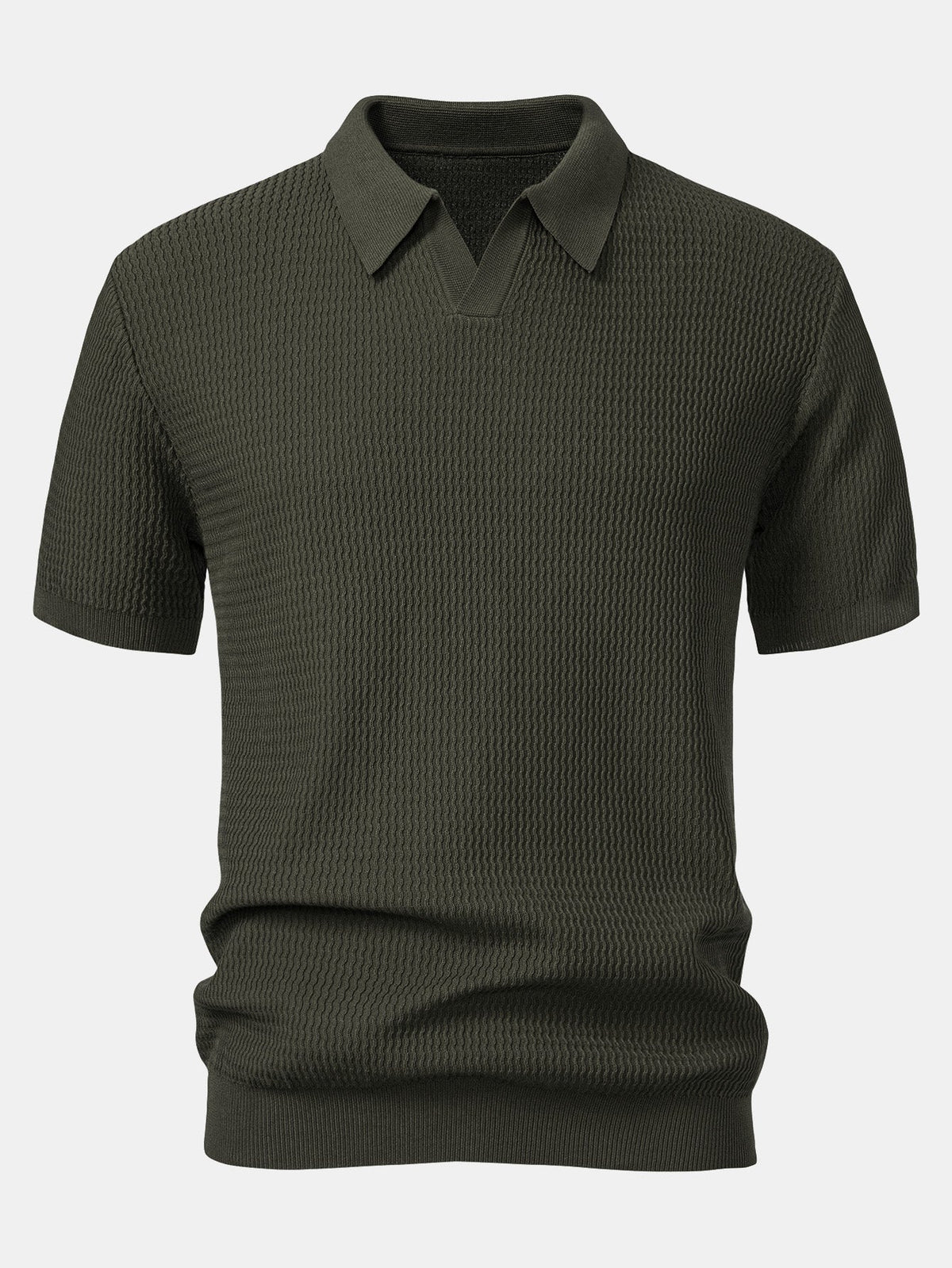 Conjunto polo jacquard y pantalón cónico