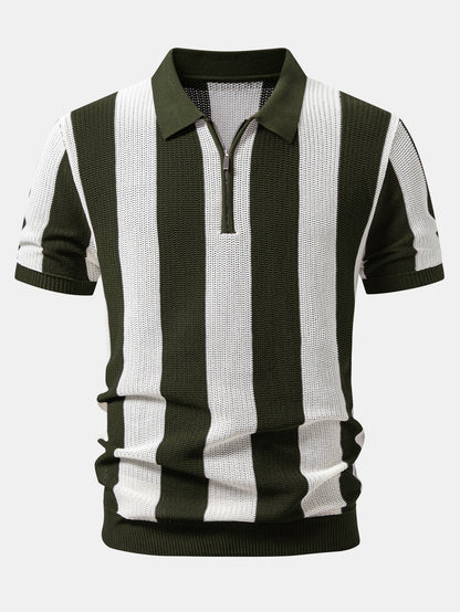 Conjunto polo calado cremallera y lino