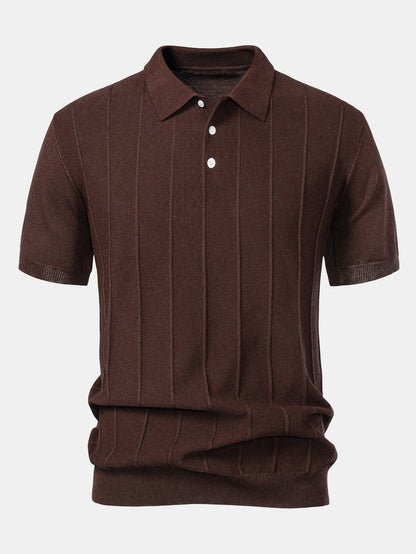 Conjunto polo jacquard y pantalón recto