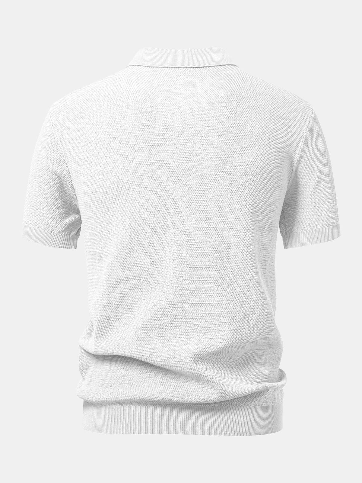 Polo de punto con cremallera texturizada