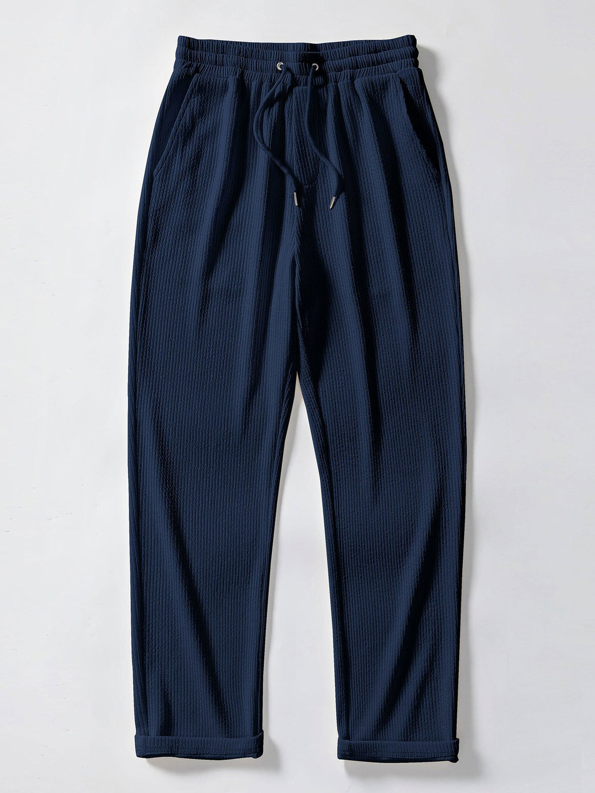 Conjunto polo texturizado y pantalón recto