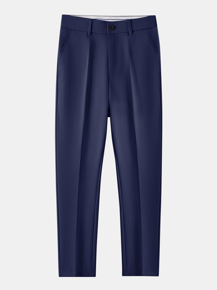 Conjunto polo textura y pantalón cónico