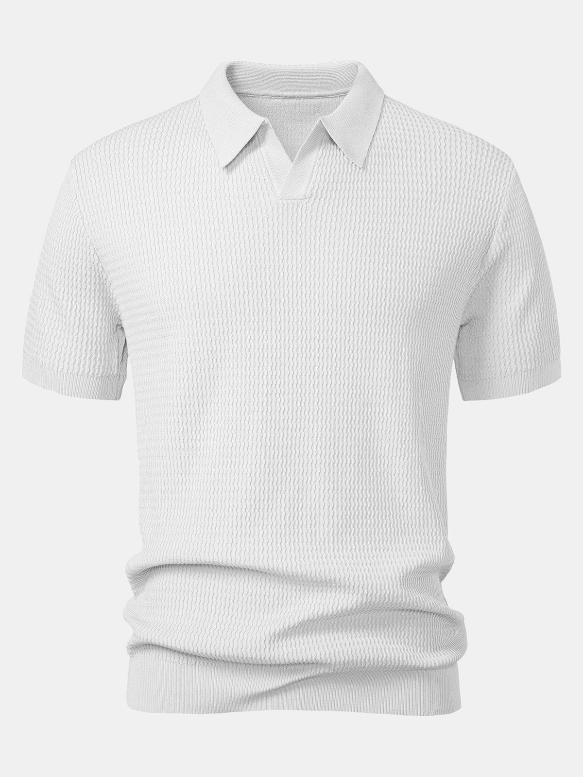 Conjunto polo jacquard y pantalón cónico