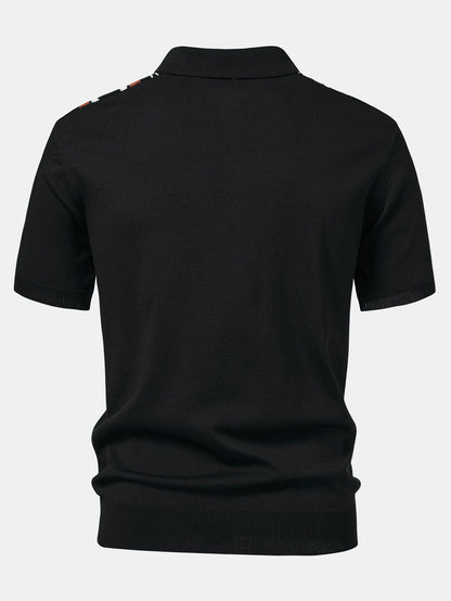 Conjunto polo rayas cremallera y lino