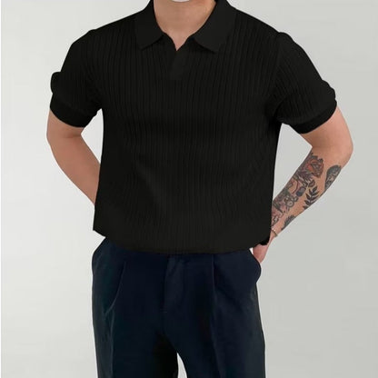 Polo casual cuello pico – Blanco