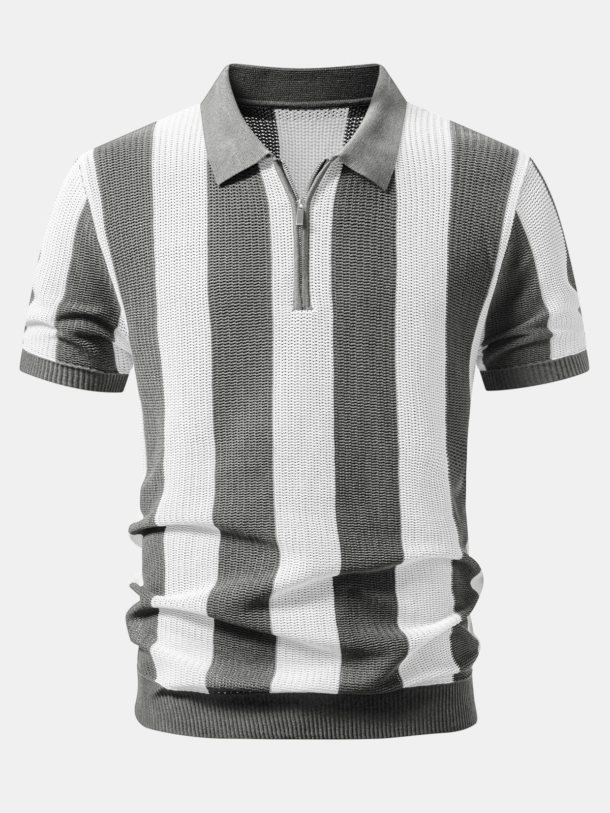 Conjunto polo calado cremallera y lino