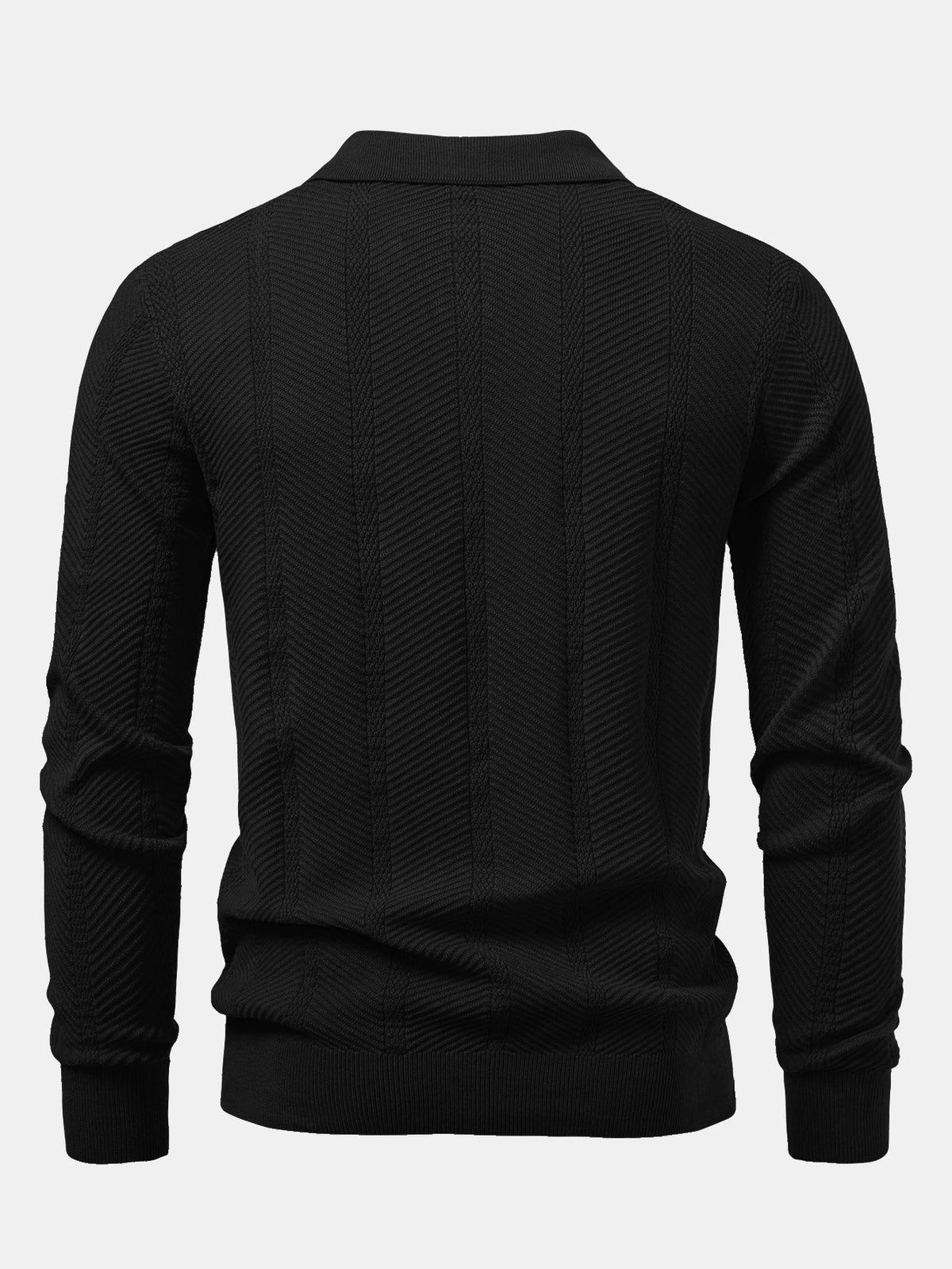 Polo de rayas cuello en V manga larga