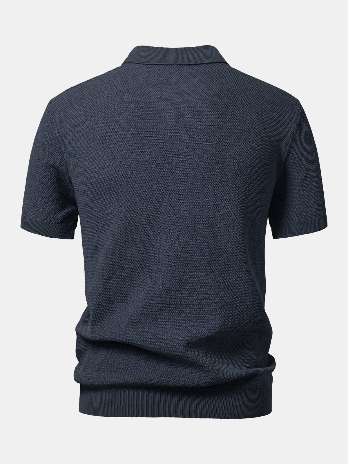 Polo de punto con cremallera texturizada