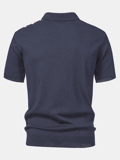 Conjunto polo rayas cremallera y lino