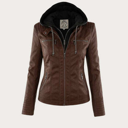 Flavia | Chaqueta de Cuero Robusta y Elegante