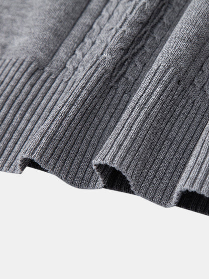 Polo jacquard Twist con cremallera