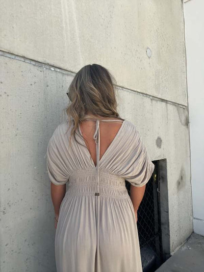 Andrea | Iris OFERTA ESPECIAL VESTIDO LARGO CON ESCOTE EN V Y Abertura, muy cómodo