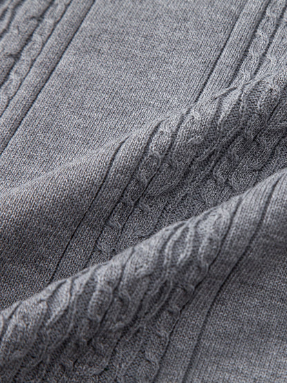 Polo jacquard Twist con cremallera