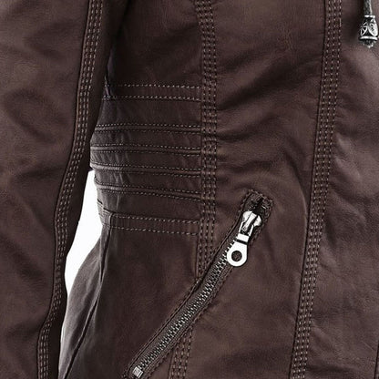 Flavia | Chaqueta de Cuero Robusta y Elegante