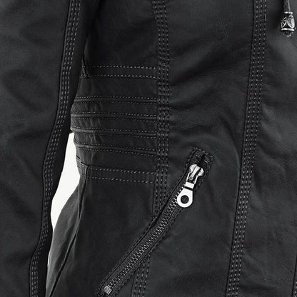 Flavia | Chaqueta de Cuero Robusta y Elegante